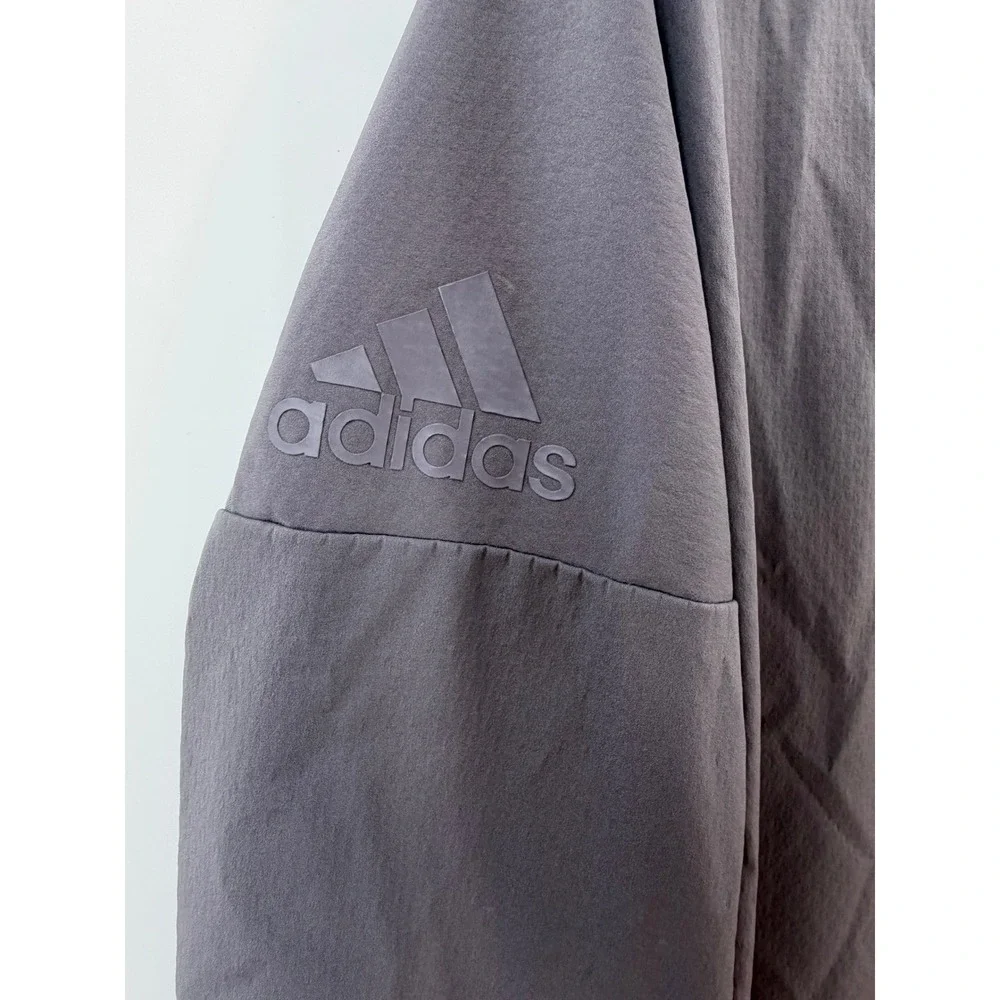 adidas Mens XL Gray 1/4 Zip Pullover Sportcore Athleisure Gorpcore Techwear